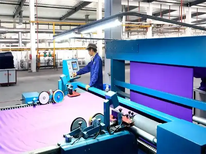 Fabric finishing machine in textile production process