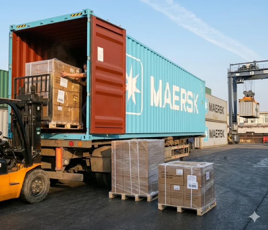 Container loading and global textile export logistics by MUYUE Textile